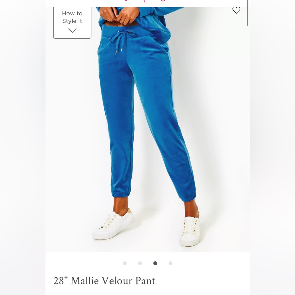 Women’s Lilly Pulitzer White XL Velour Track Pants